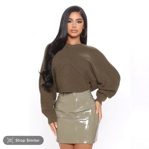 BNWOT FashionNova Jackie Sweater in Olive